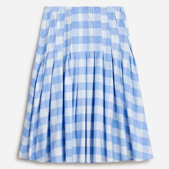 J. Crew Dresses & Skirts - J.Crew Pleated cotton poplin midi skirt in Bristow gingham